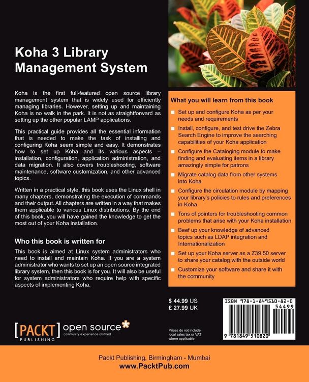 Produktbild: Koha 3 Library Management System