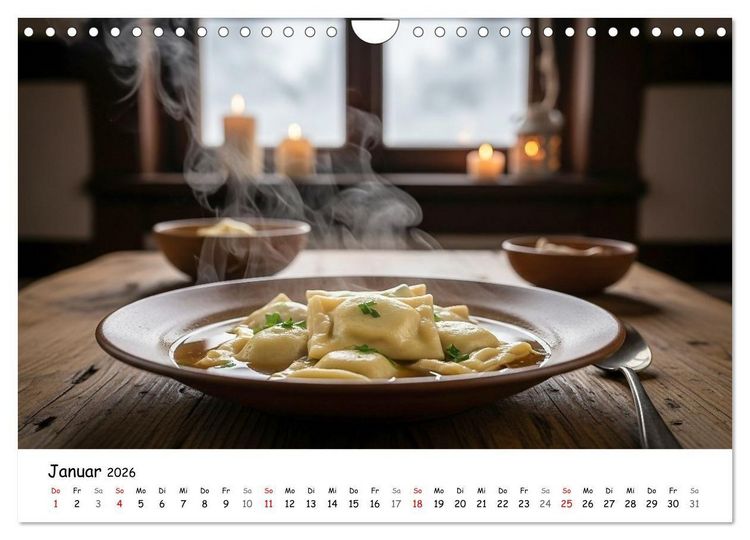 Produktbild: Schw&auml;bischer Maultaschen-Kalender (Wandkalender 2026 DIN A4 quer), CALVENDO Monatskalender