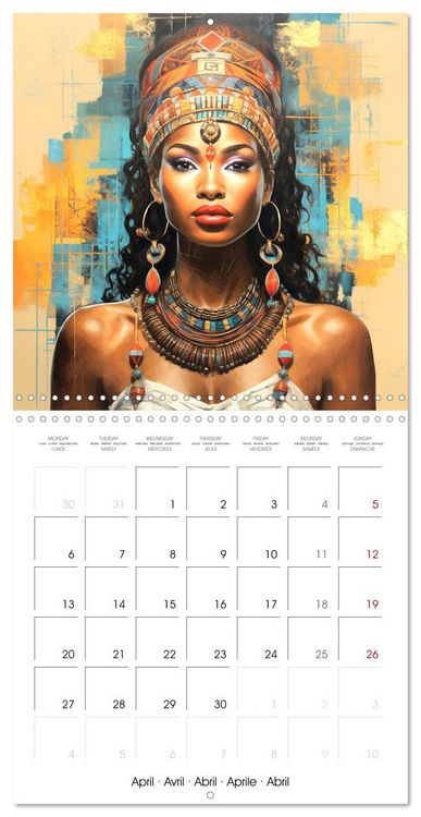 Produktbild: L'art de la beaut&eacute; africaine (Calendrier mural carr&eacute; 2026 30x30 cm) Calendrier double avec une page pour vos prises de notes