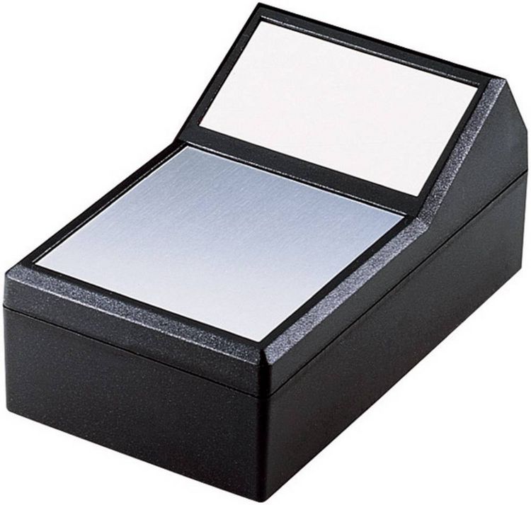 Produktbild: TEKO 790.9 Pult-Geh&auml;use (L x B x H) 145 x 85 x 73mm ABS, Aluminium Schwarz, Silber 1St.