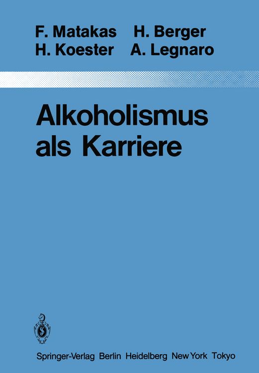 Produktbild: Alkoholismus als Karriere