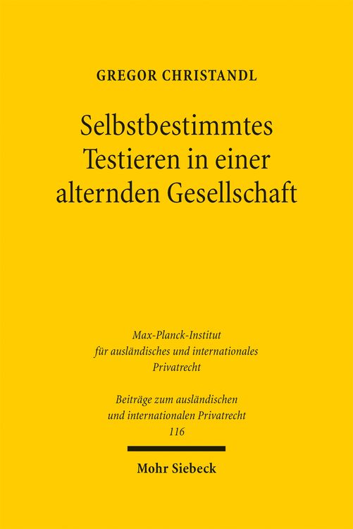 Produktbild: Selbstbestimmtes Testieren in einer alternden Gesellschaft