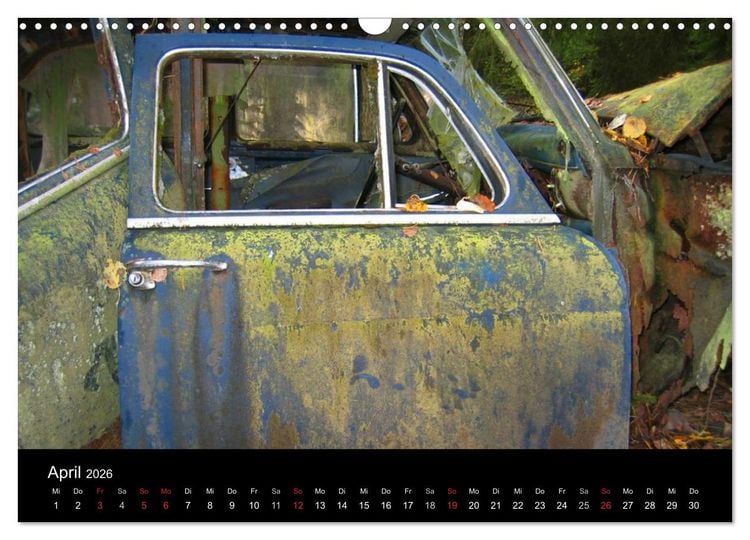 Produktbild: Schrottautos im Kyrk&ouml; Mosse (Wandkalender 2026 DIN A3 quer), CALVENDO Monatskalender