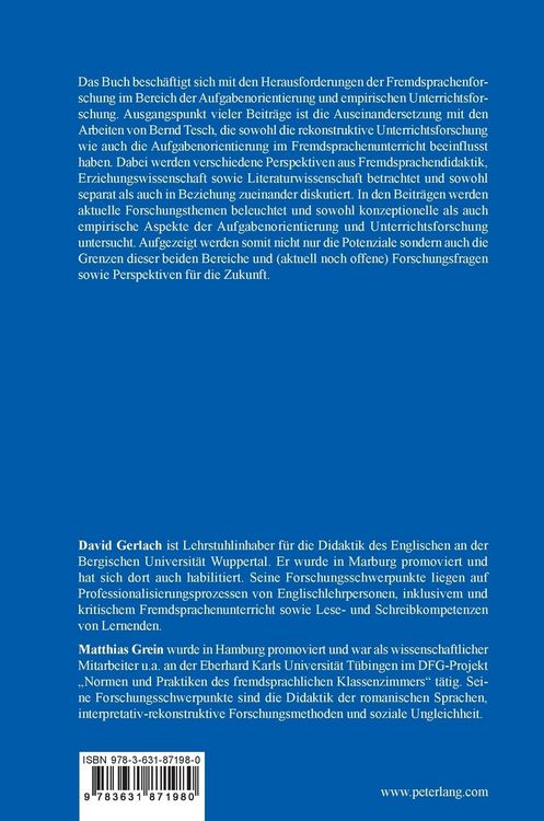 Produktbild: Aufgaben in der Unterrichtsforschung &ndash; Aufgaben der Unterrichtsforschung