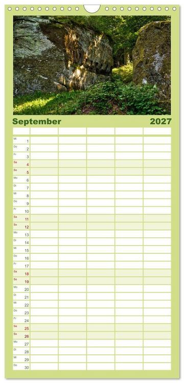 Produktbild: Familienplaner 2027 - Felsenburg Rotenhan mit 5 Spalten (Wandkalender, 21 x 45 cm) CALVENDO