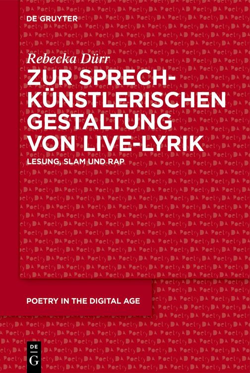 Produktbild: Zur sprechk&uuml;nstlerischen Gestaltung von Live-Lyrik