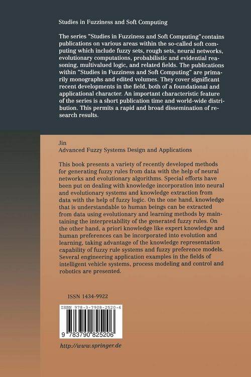 Produktbild: Advanced Fuzzy Systems Design and Applications