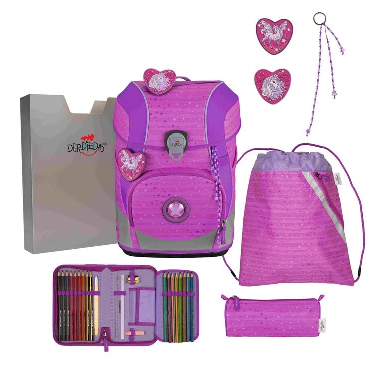 Produktbild: DerDieDas Schulranzen Set ErgoFlex Tiny, Schulranzen Set, 5tlg, Purple Unicorn