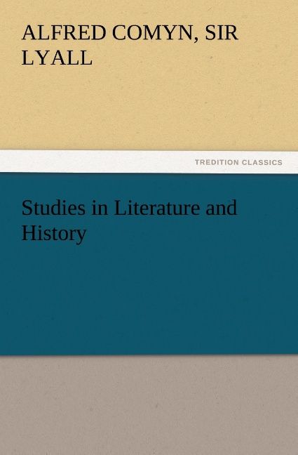 Produktbild: Studies in Literature and History