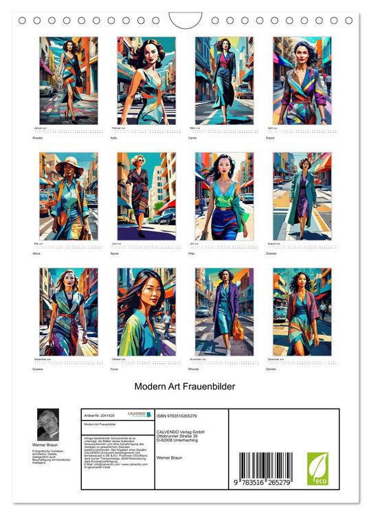 Produktbild: Modern Art Frauenbilder (Wandkalender 2026 DIN A4 hoch), CALVENDO Monatskalender