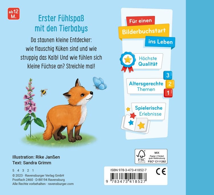 Produktbild: Mein erstes F&uuml;hlbuch: Meine liebsten Tierkinder
