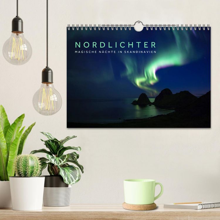 Produktbild: Nordlichter - Magische N&auml;chte in Skandinavien (Wandkalender 2026 DIN A4 quer), CALVENDO Monatskalender