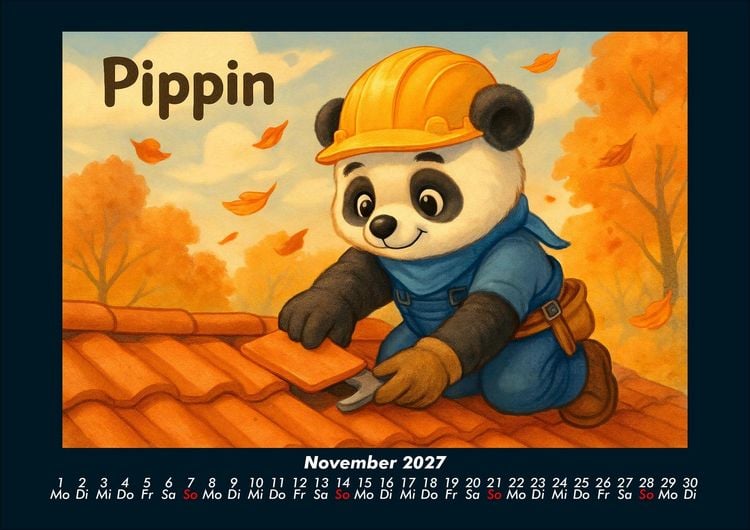 Produktbild: Pippin als Dachdecker-Azubi 2027 Fotokalender DIN A4