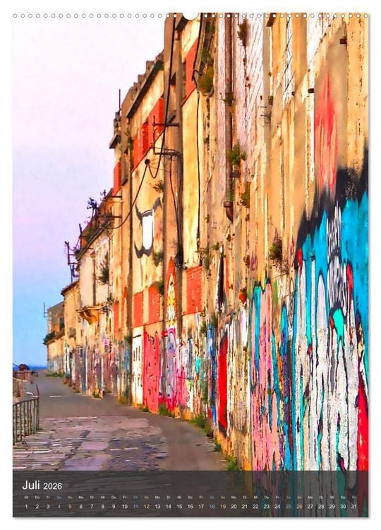 Produktbild: Graffiti Kunst an der frischen Luft (Wandkalender 2026 DIN A2 hoch), CALVENDO Monatskalender