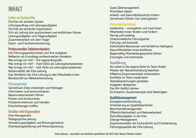 Produktbild: Kita-Leitung &ndash; souver&auml;n und fachlich qualifiziert