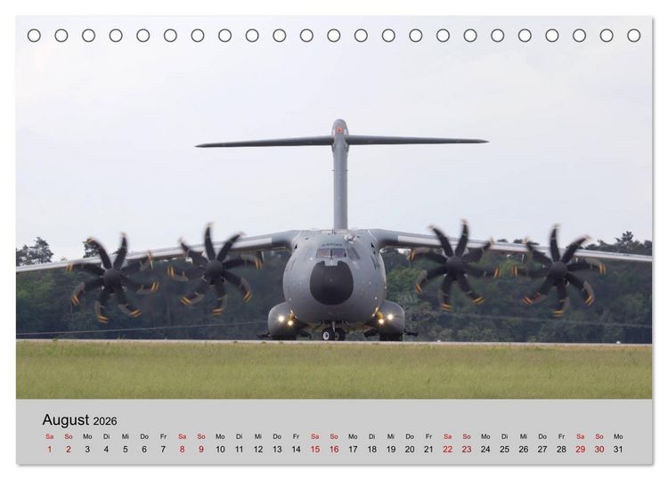 Produktbild: Transportflugzeug Airbus A400M Atlas (Tischkalender 2026 DIN A5 quer), CALVENDO Monatskalender