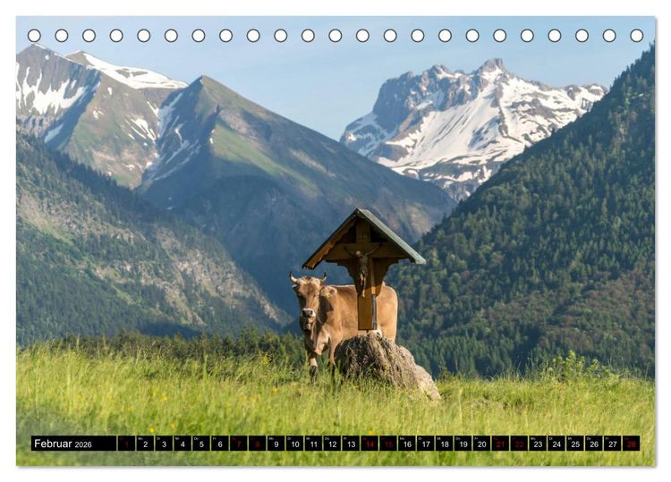 Produktbild: Oberstdorf und Umgebung (Tischkalender 2026 DIN A5 quer), CALVENDO Monatskalender