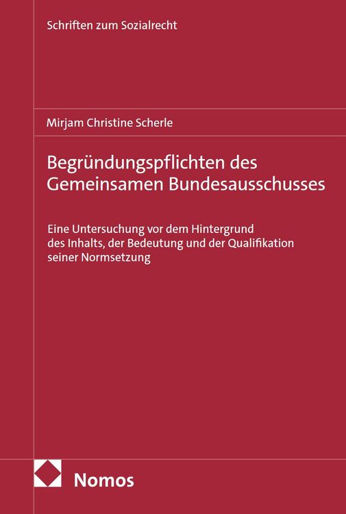 Produktbild: Begr&uuml;ndungspflichten des Gemeinsamen Bundesausschusses
