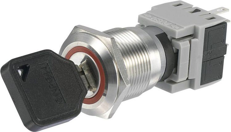 Produktbild: TRU COMPONENTS 704395 LAS1-BGQ-11Y/21 Schl&uuml;sselschalter 250 V/AC 5 A 1 x Aus/Ein 1 x 90 &deg; IP40 1 St.