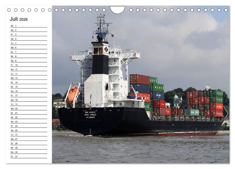 Produktbild: Dicke P&ouml;tte im Hafen und auf gro&szlig;er Fahrt (Wandkalender 2026 DIN A4 quer), CALVENDO Monatskalender