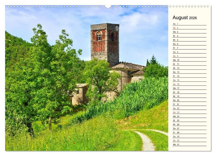 Produktbild: Ligurien - Berge und Meer (Wandkalender 2026 DIN A2 quer), CALVENDO Monatskalender