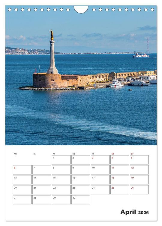 Produktbild: Messina - Reiseplaner (Wandkalender 2026 DIN A4 hoch), CALVENDO Monatskalender