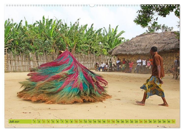 Produktbild: Benin M&auml;rkte Farben Voodoo (Wandkalender 2027 DIN A2 quer), CALVENDO Monatskalender