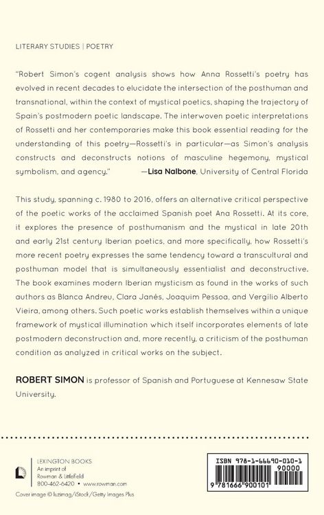 Produktbild: Mystical Symbolism and the Posthuman in the 20th and 21st Century Poetic Voice of Ana Rossetti