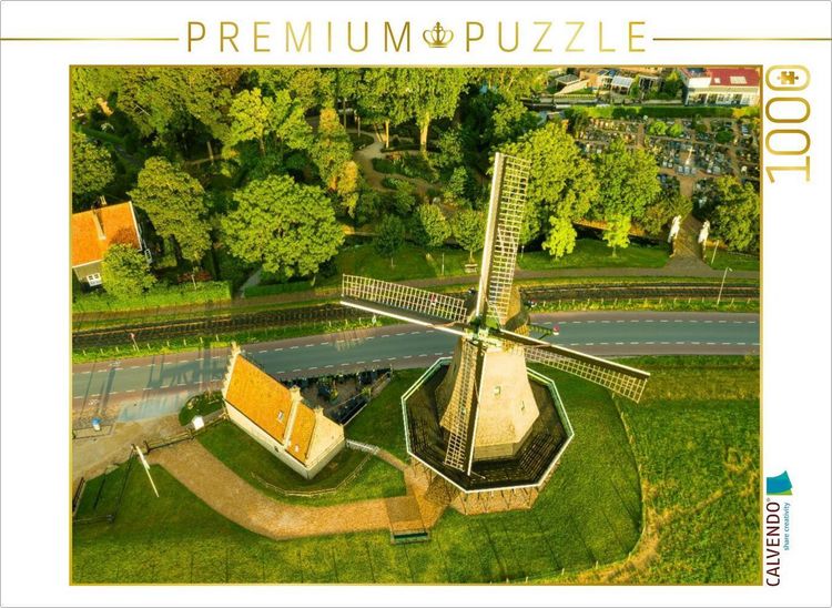 Produktbild: CALVENDO Puzzle Medemblik, Luftbild M&uuml;hle De Herder | 1000 Teile Lege-Gr&ouml;&szlig;e 64x48cm Foto-Puzzle f&uuml;r gl&uuml;ckliche Stunden
