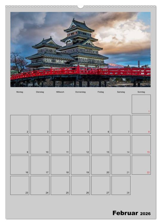 Produktbild: Wundervolles Japan (Wandkalender 2026 DIN A2 hoch), CALVENDO Monatskalender