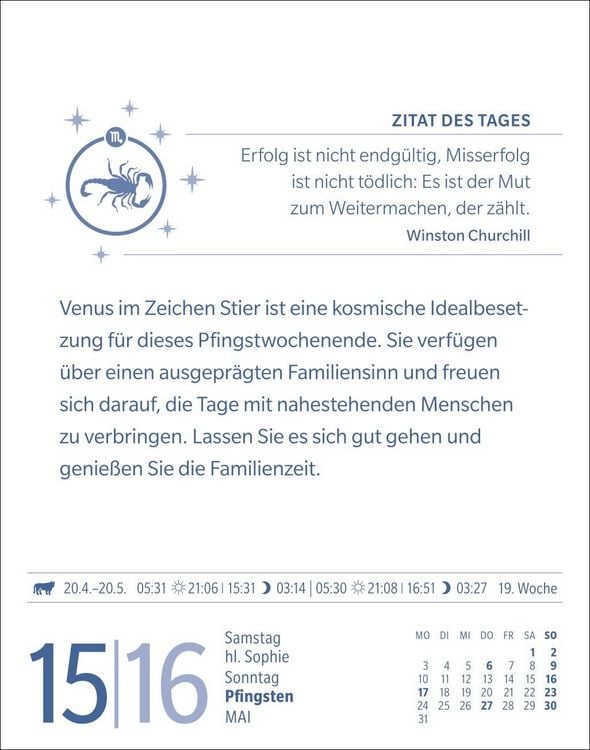 Produktbild: Skorpion Sternzeichenkalender 2027 - Tagesabrei&szlig;kalender - Ihr Horoskop f&uuml;r jeden Tag