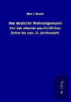 Produktbild: Das deutsche Wohnungswesen