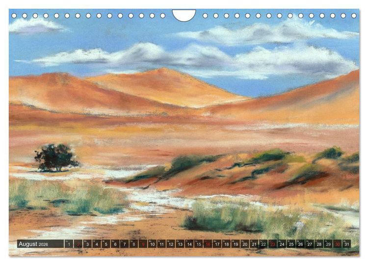 Produktbild: Afrika in Pastellgem&auml;lden (Wandkalender 2026 DIN A4 quer), CALVENDO Monatskalender