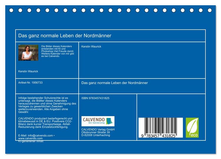 Produktbild: Das ganz normale Leben der Nordm&auml;nner (Tischkalender 2026 DIN A5 quer), CALVENDO Monatskalender