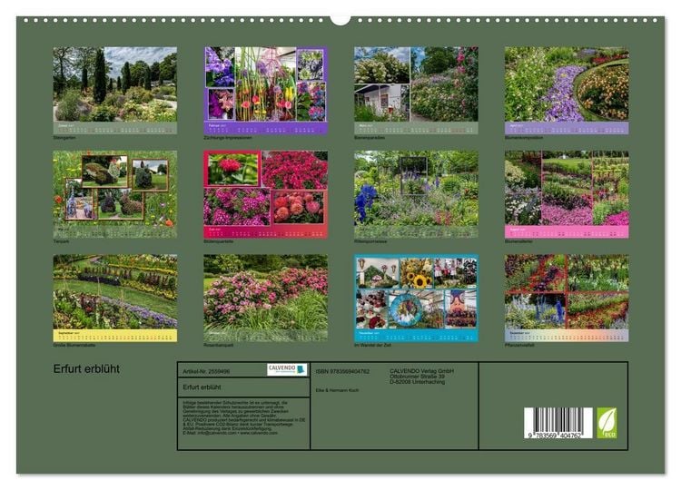 Produktbild: Erfurt erbl&uuml;ht (hochwertiger Premium Wandkalender 2027 DIN A2 quer), Kunstdruck in Hochglanz