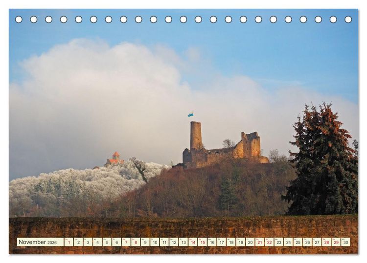 Produktbild: Weinheim erleben Schlosspark, Burgen und einladender Marktplatz (Tischkalender 2026 DIN A5 quer), CALVENDO Monatskalender