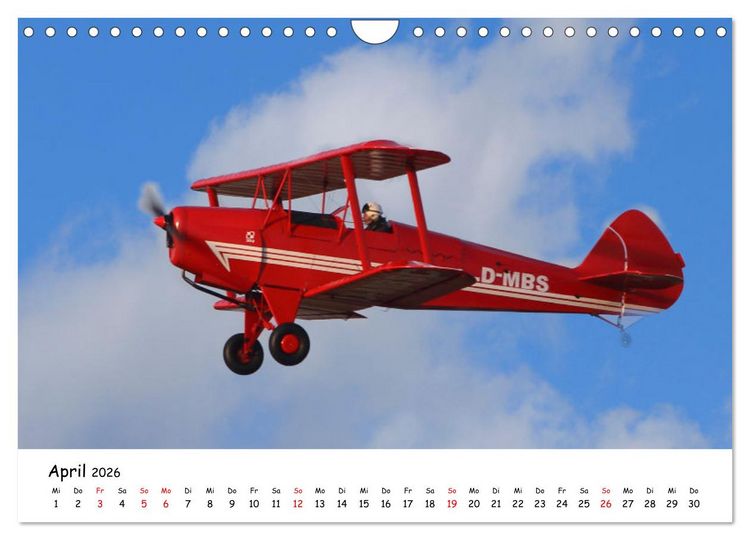 Produktbild: Flugzeuge am blauen Himmel (Wandkalender 2026 DIN A4 quer), CALVENDO Monatskalender