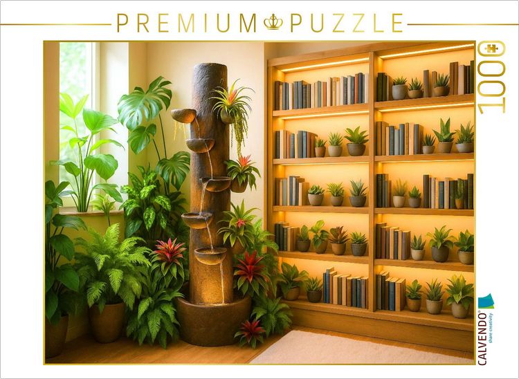 Produktbild: CALVENDO Puzzle Zimmerbrunnen mit Bromelien | 1000 Teile Lege-Gr&ouml;&szlig;e 64x48cm Foto-Puzzle f&uuml;r gl&uuml;ckliche Stunden