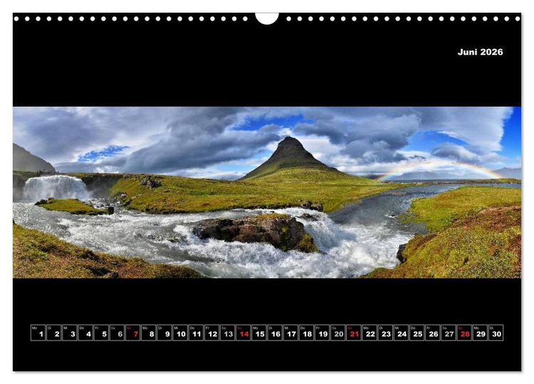 Produktbild: Island 2026 Landschaftspanoramen (Wandkalender 2026 DIN A3 quer), CALVENDO Monatskalender