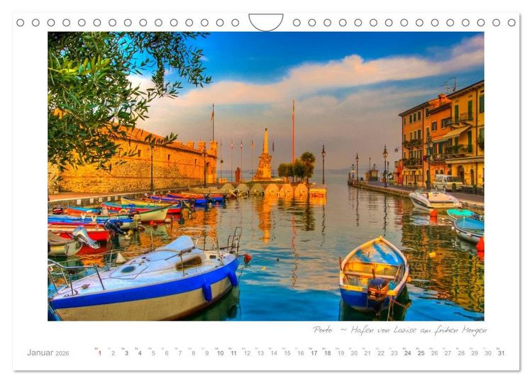 Produktbild: Sehnsucht Gardasee - Mediterranes Flair am Lago di Garda (Wandkalender 2026 DIN A4 quer), CALVENDO Monatskalender
