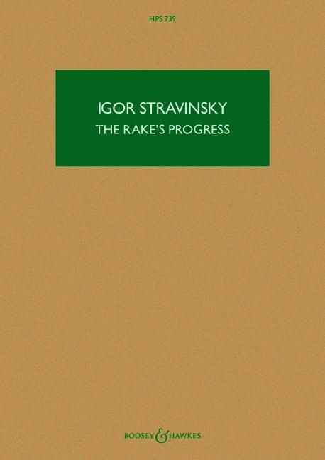 Produktbild: Stravinsky: The Rake's Progress - Opera in Three Acts Study Score