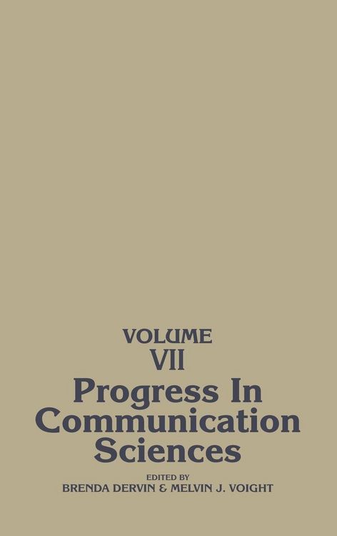 Produktbild: Progress in Communication Sciences, Volume 7