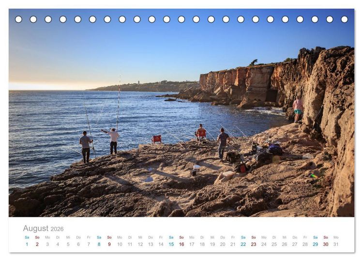 Produktbild: CASCAIS - die sch&ouml;nsten Badeorte Lissabons (Tischkalender 2026 DIN A5 quer), CALVENDO Monatskalender