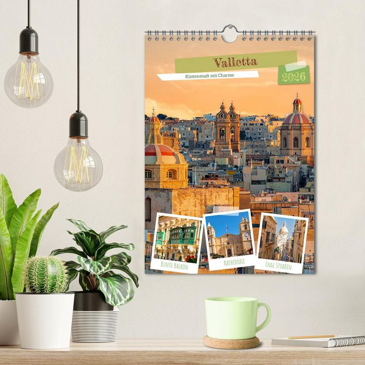 Produktbild: Valletta - K&uuml;stenstadt mit Charme (Wandkalender 2026 DIN A4 hoch), CALVENDO Monatskalender