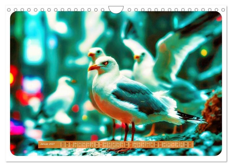 Produktbild: Gierige M&ouml;wen (Wandkalender 2027 DIN A4 quer), CALVENDO Monatskalender