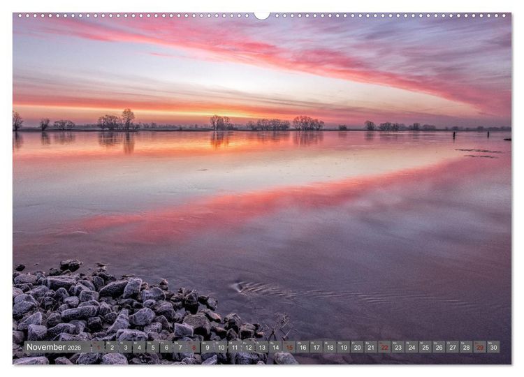 Produktbild: Naturlandschaft Elbe - Im Wechsel der Jahreszeiten (hochwertiger Premium Wandkalender 2026 DIN A2 quer), Kunstdruck in Hochglanz