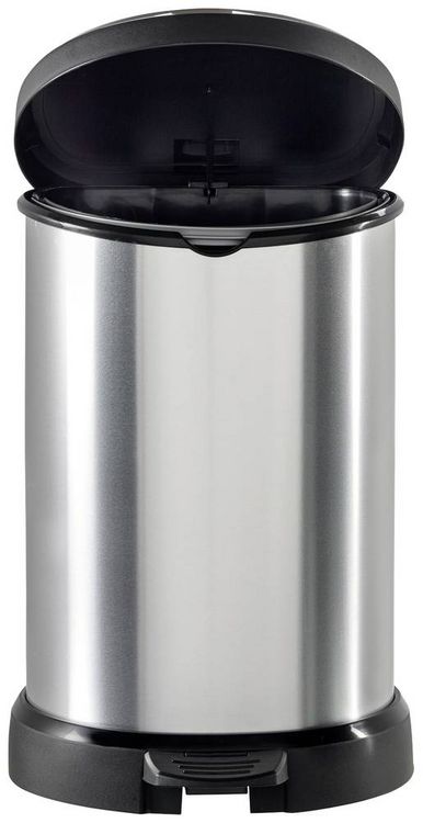 Produktbild: Curver DECO Bin 240568 M&uuml;lleimer 15l (B x H x T) 303 x 448 x 268mm Silber, Schwarz 1St.