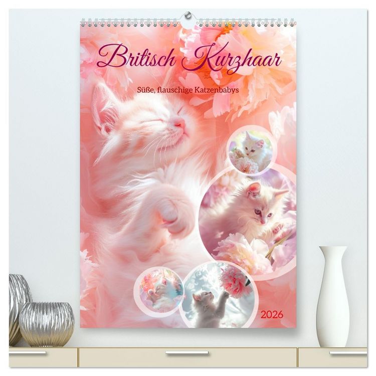Produktbild: Britisch Kurzhaar (hochwertiger Premium Wandkalender 2026 DIN A2 hoch), Kunstdruck in Hochglanz