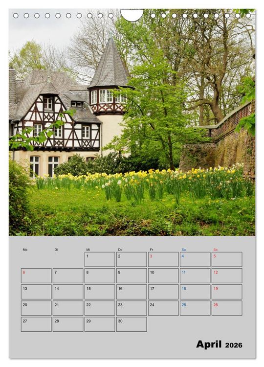 Produktbild: D&uuml;sseldorfer Burgen und Schl&ouml;sser (Wandkalender 2026 DIN A4 hoch), CALVENDO Monatskalender