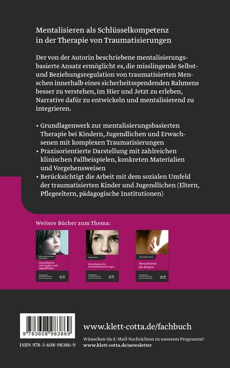 Produktbild: Mentalisieren bei Traumatisierungen (Mentalisieren in Klinik und Praxis, Bd. 7)